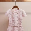 Luxury Crystal Tweed Dresses - Image 4