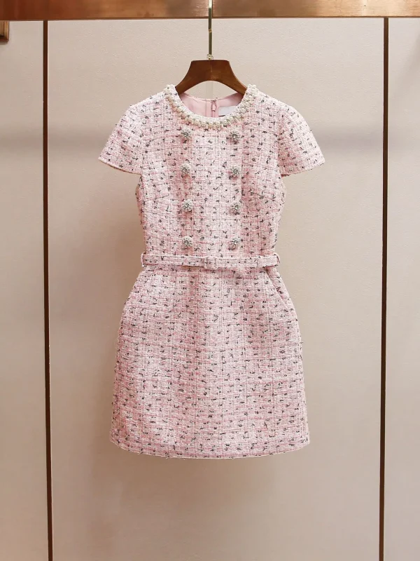 Luxury Crystal Tweed Dresses