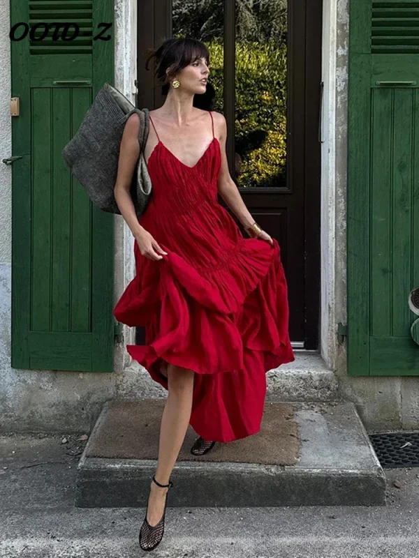 Sling A-line Long Dress Women Sexy - Image 5