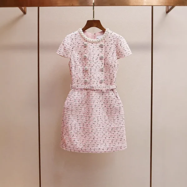 Luxury Crystal Tweed Dresses - Image 2